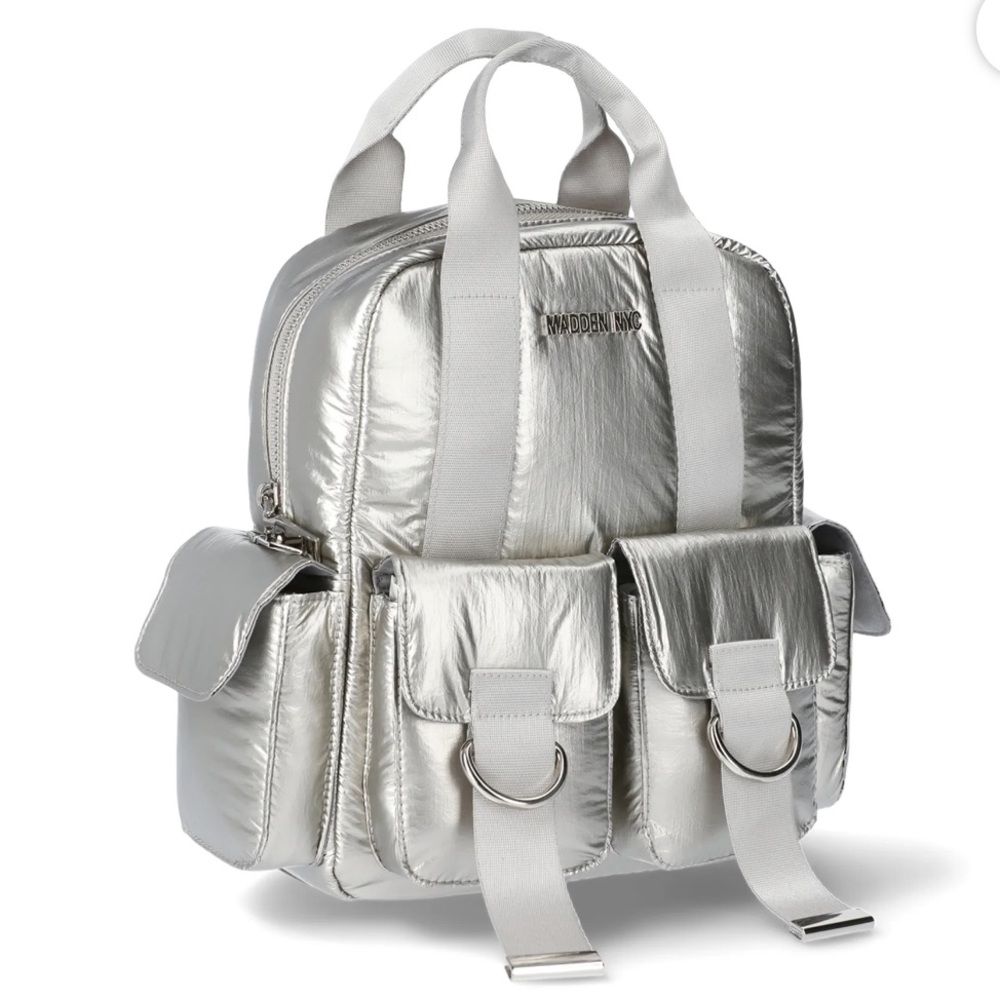 Madden NYC Women's Cargo Backpack, Silver